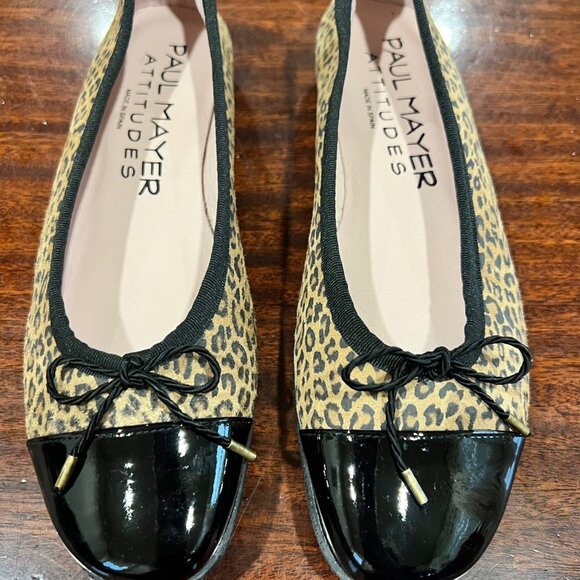Paul Mayer Leopard Print Flats NWOT - Picture 1 of 5